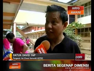 Astro Kasih bersihkan SMK Kampung Laut