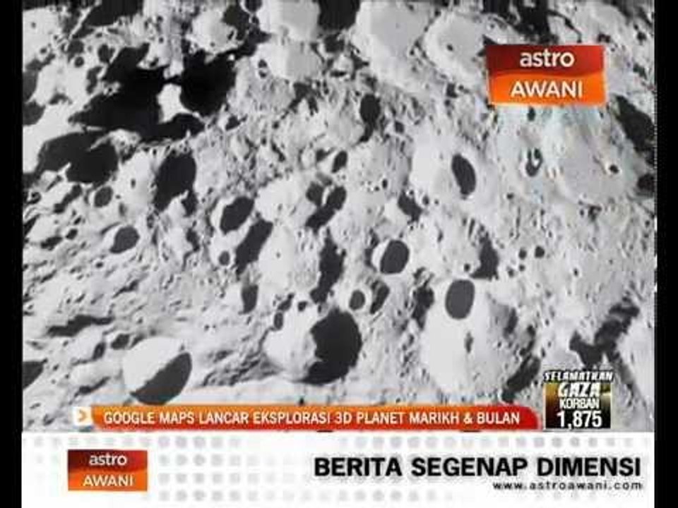 Google Maps lancar eksplorasi 3D planet Marikh & Bulan