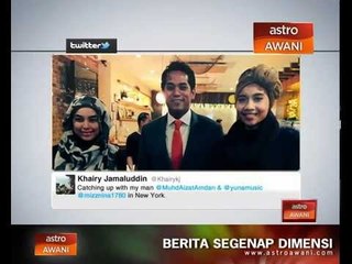 KJ jumpa Aizat, Yuna, Mizz Nina di New York