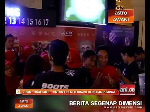 Zizan tunai janji, tonton filem terbaru bersama peminat