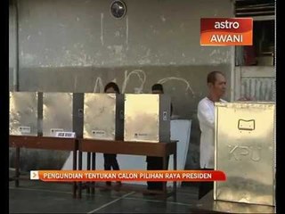 Pengundian tentukan calon pilihan raya presiden