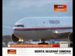 FAA pernah lapor retakan pada Boeing 777