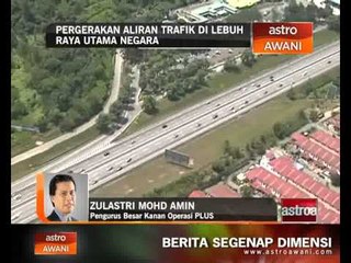 Pergerakan aliran trafik lebuh raya utama negara