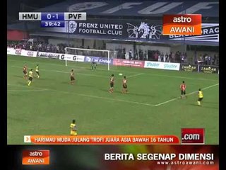 Harimau Muda julang Trofi Juara-Juara Asia B16