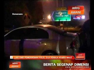 Descargar video: Lari dari pemeriksaan polis, 2 remaja nyaris maut