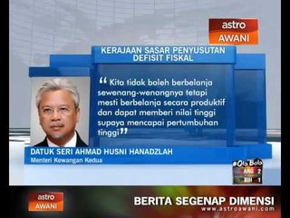 Kerajaan sasar penyusutan defisit fiskal