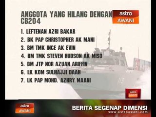 Senarai anggota yang hilang bersama CB204