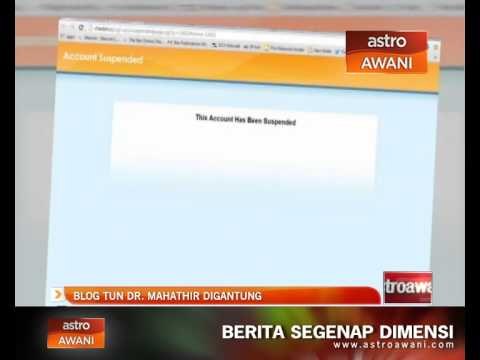 Blog Tun Dr Mahathir digantung