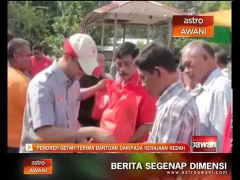 Penoreh getah terima bantuan daripada kerajaan Kedah