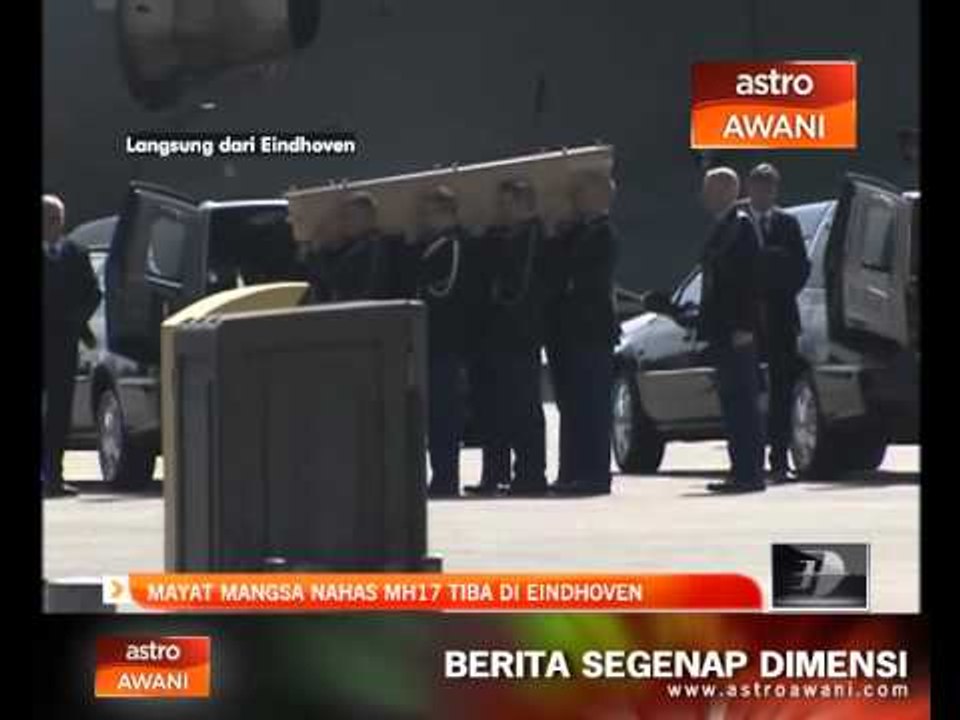 Mayat mangsa nahas MH17 tiba di Eindhoven