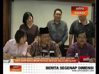 "Saya akan maklumkan kepada Menteri Belia dan Sukan" - Shahidan Kassim