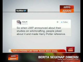Kursus perangi ilmu sihir: Reaksi media sosial