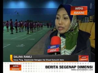 Aksi persahabatan medan uji pemain