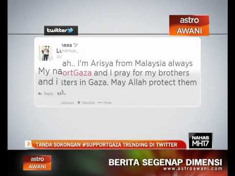 Tanda sokongan #SupportGaza trending di Twitter