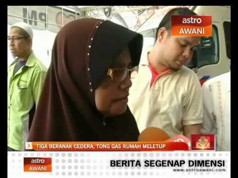 Tiga beranak cedera, tong gas rumah meletup