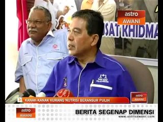 Kanak-kanak kurang nutrisi beransur pulih