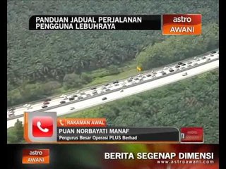 Panduan jadual perjalanan pengguna lebuhraya