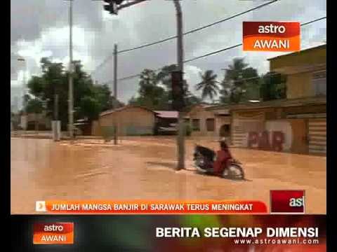 Jumlah mangsa banjir di Sarawak terus meningkat (Selasa, 20 Jan 2015)