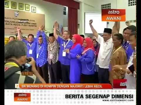 BN menang di Rompin dengan majoriti lebih kecil