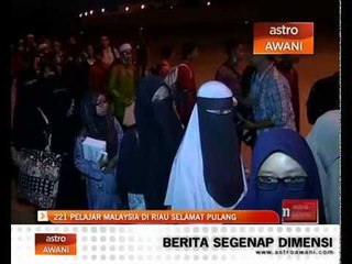 Jerebu: 221 pelajar Malaysia di Riau selamat pulang