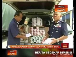 Penyeludup jadikan Kelantan laluan utama seludup rokok