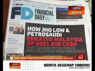 Mahkamah Tinggi batalkan penggantungan The Edge