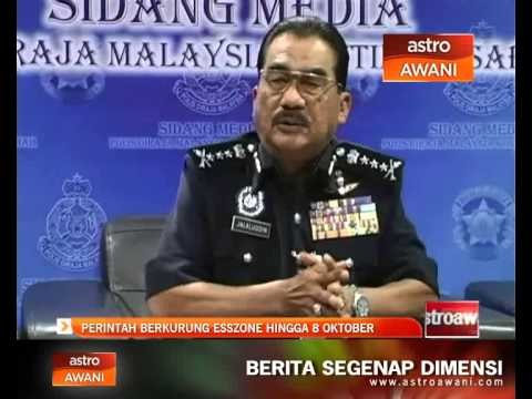 Perintah berkurung ESSZONE dilanjut hingga 8 Oktober