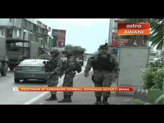 Restoran di Sandakan kembali berniaga seperti biasa