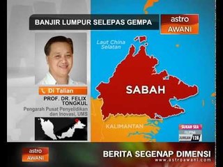 Banjir lumpur selepas gempa bumi di Sabah