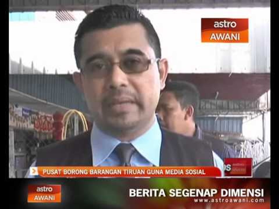 Pusat borong barangan tiruan guna media sosial