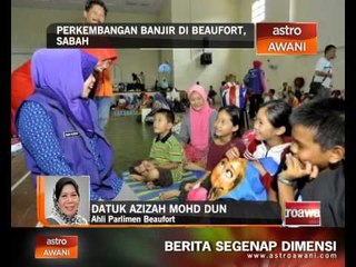 Perkembangan banjir di Beaufort, Sabah