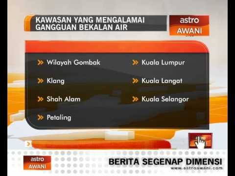 Bekalan air di sekitar Lembah Klang pulih pada Isnin