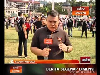 Descargar video: Perhimpunan Aman Gaza di Dataran Merdeka (5:00ptg)