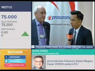 Prasarana tandatangan MOU bersama transport for London