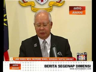 5 wakil MCA, seorang wakil Gerakan, sertai kabinet