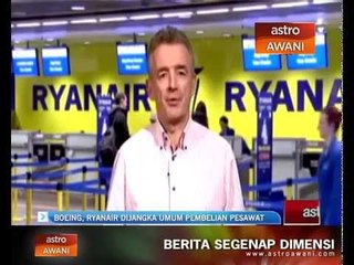 Boeing, Ryanair dijangka umum pembelian pesawat