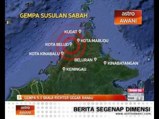 Gempa  5.1 skala richter gegar Ranau