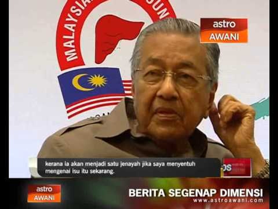 Dakwaan mengenai 1MDB dianggap jenayah - Tun M