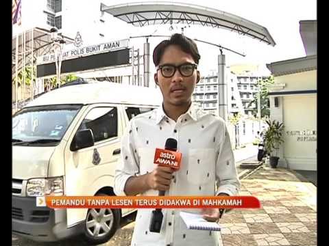 Pemandu tanpa lesen terus didakwa di mahkamah