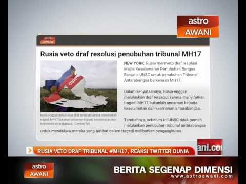 Rusia veto draf tribunal #MH17, reaksi Twitter dunia