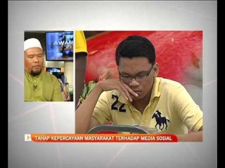 Tahap kepercayaan masyarakat terhadap media sosial