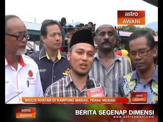 Majlis khatan di Kampung Manjoi, Perak meriah