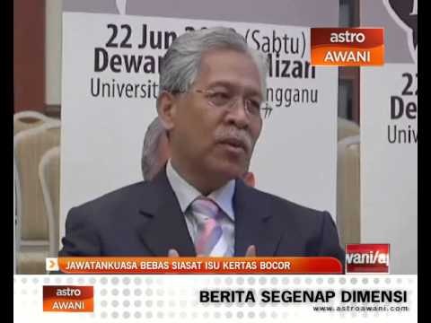 Jawatankuasa bebas siasat isu kertas bocor