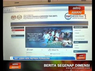 GST lebih adil kepada pengguna