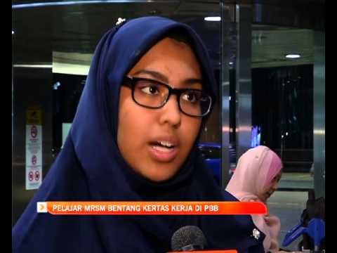 Pelajar MRSM bentang kertas kerja di PBB