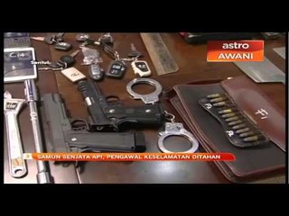 Samun senjata api, pengawal keselamatan di tahan