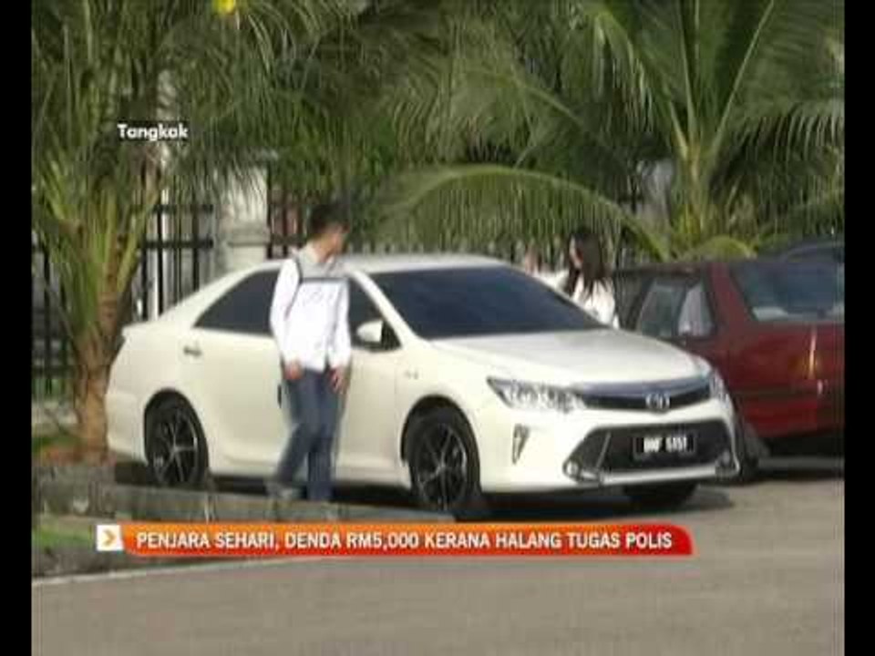 Penjara sehari,denda RM5 ribu kerana halang tugas polis
