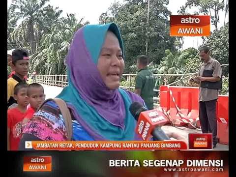 Jambatan retak, penduduk Kampung Rantau Panjang bimbang
