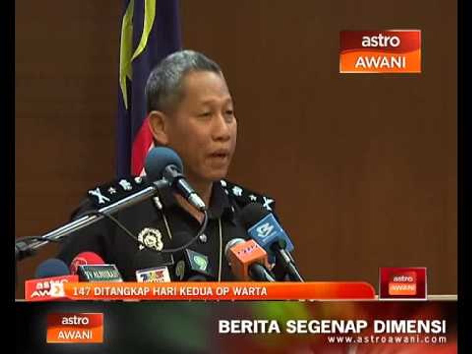 147 ditangkap hari kedua Op Warta