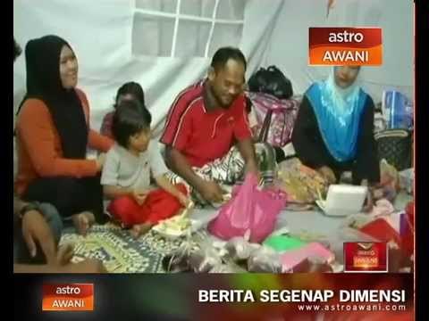 Tinggal dalam khemah selepas kebakaran rumah